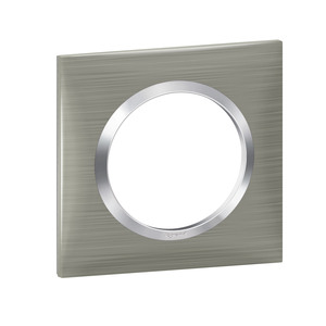 plaque carrée dooxie finition effet inox brossé avec bague effet chrome plaque carrée dooxie poste finition effet inox brossé avec bague effet chrome