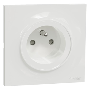 Prise 2pt 16A plaque complet Prise 2pt 16A plaque complet - Schneider Odace